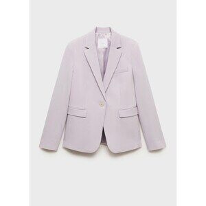 MANGO - Fitted suit blazer light/pastel purple - 2 - Woman